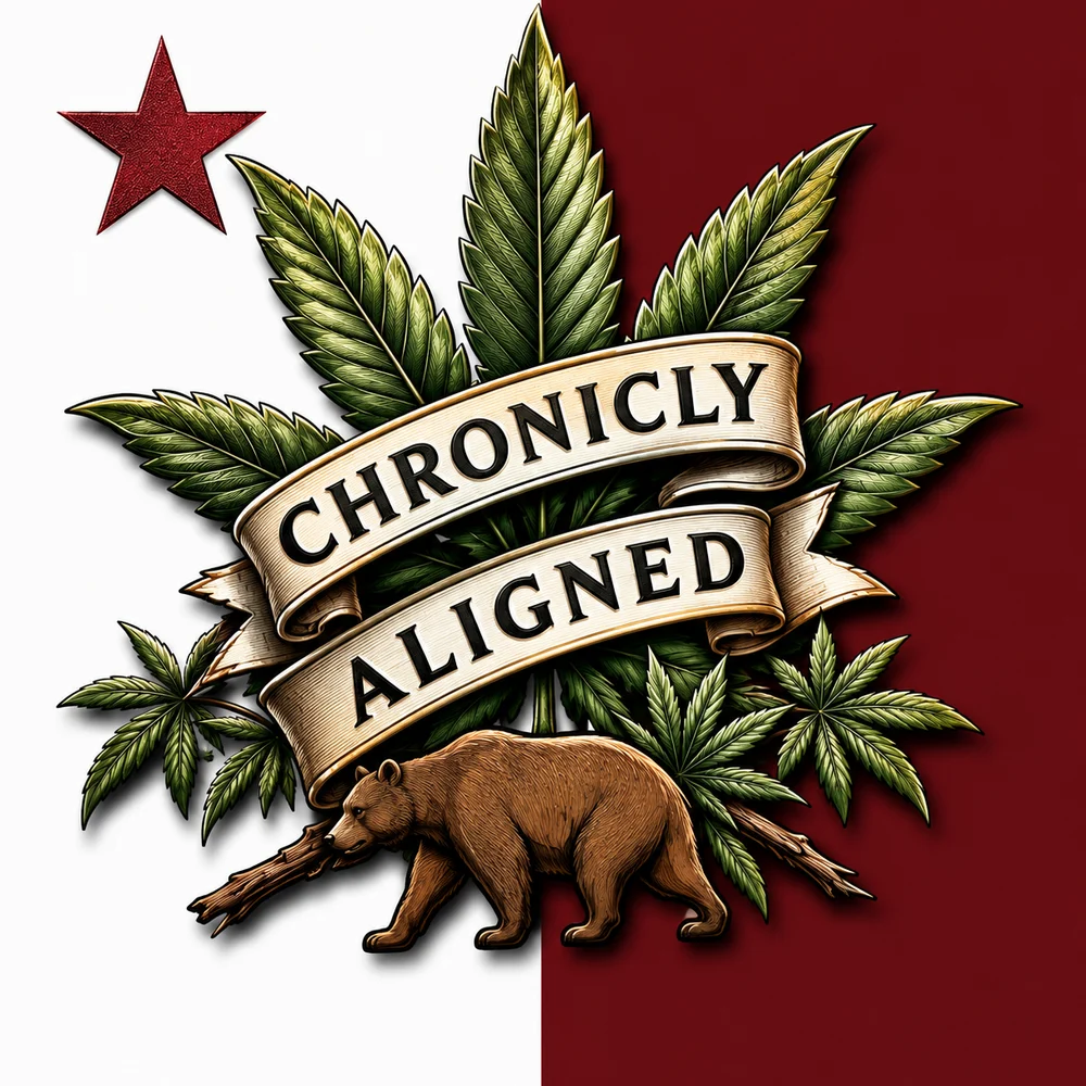 Chronically Aligned — California cannabis crest